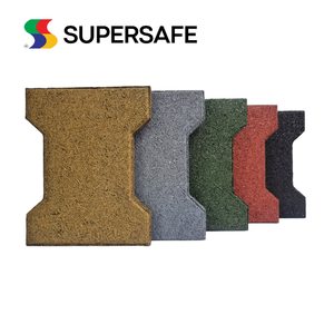 Baldosas de Goma Antideslizantes Malasia Supersafe T-Bone, Tipo Hueso de Perro, de 15-50 mm de Grosor, Tamaño 200x160 mm, Fáciles de Encajar, Fáciles de Usar - Product Image 2