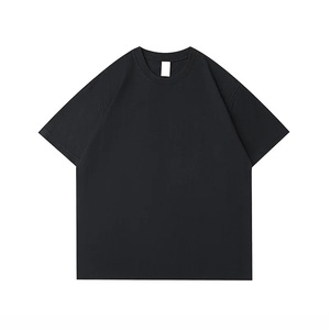 เสื้อยืดผ้าฝ้าย100% ผู้ชายทรงโอเวอร์ไซส์ผ้าถักผ้าฝ้ายถักแบบทางการโลโก้ออกแบบได้ตามต้องการ - Product Image 2