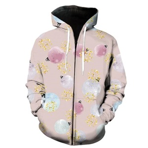 Colorido Graffiti patrón cremallera sudaderas con capucha moda tendencia manga larga hombres 3D impreso otoño Zip Up Sudadera con capucha suelta Streetwear con capucha - Product Image 1