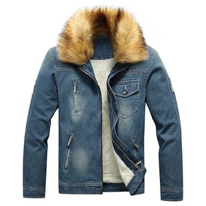 Fox Fur <b>Collar</b> Removable Rabbit Fur Liner Denim <b>Jacket</b> Coat Women Outerwear Winter Loose Thick Warm Jeans <b>Jackets</b> Parka Female - Product Image 4