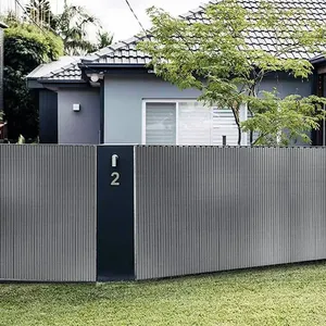 Recinzione da giardino in PVC 100x300cm in bianco verde e grigio con decorazione per la Privacy e la protezione dal vento in bambù - Product Image 6