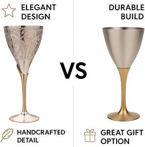Cáliz de Latón Hecho a Mano, Copa de Vino Premium Moderna Dorada de 1000 ml, Ecológica para Hogar, Bar, Exterior y Decoración - Product Image 5