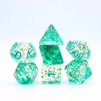 Ensemble de dés miniatures DND - Dés polyédriques en acrylique à motif marbré perlé pour les jeux de rôle Dungeons & Dragons