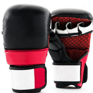 Gants de boxe en cuir OEM, fabrication sur mesure, équipement d'entraînement avec fermeture à enfiler pour le kickboxing et le MMA - Product Image 1