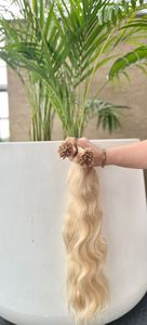 ผมต่อของมนุษย์ผมมนุษย์ผมบริสุทธิ์ผมมนุษย์หยิกเคราตินผมต่อปลายผมคนอินเดีย - Product Image 3