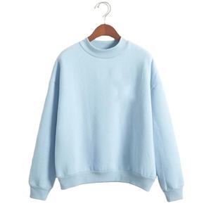 Sudadera con Capucha de Felpa Francesa de Alta Calidad para Mujer, Personalizada, con Hombros Caídos, Cuello Redondo Simulado, Sudadera Holgada de Algodón con Diseño Forrado - Product Image 1