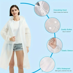 Waterproof raincoat for adults Lightweight <b>rain</b> <b>jacket</b> - Product Image 1