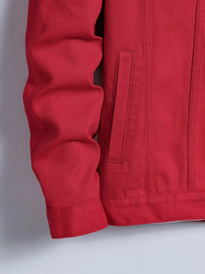 แจ็คเก็ตยีนส์ผู้ชายแบบปรับแต่งได้ คอตั้ง กันน้ำ ระบายอากาศ แห้งเร็ว สไตล์สปอร์ต สำหรับใส่กลางแจ้งในฤดูหนาว - Product Image 3