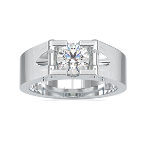 Bague en diamant taillé rond de 1.00 carats cultivée en laboratoire tendance classique bijoux de fiançailles et de mariage en or jaune 14 carats pour les fêtes - Product Image 4