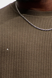 T-shirt col rond léger de haute qualité 100% coton, coupe ample décontractée, manches courtes, personnalisable par Antique Fashion - Product Image 3