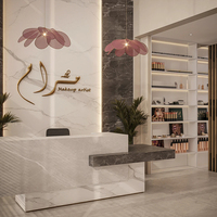 Espositore a LED per Arredamento da Salone, Espositore per Profumi da Esterno, Vetrina per Ristoranti, Design Personalizzato per Saloni di Bellezza