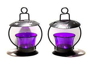 Métal fer-votives-photophore-chandelier en verre En Métal Fer votive Porte-Bougie Verre Rose - Product Image 6