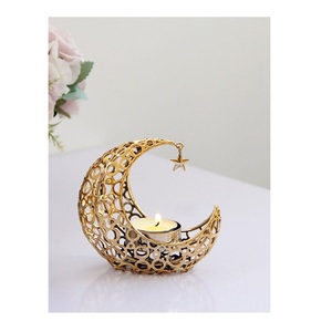 Décoration de fête de l'Aïd, table de fête, bougie Eid Mubarak, lune, étoile, décoration de table, bougeoir du Ramadan - Product Image 4