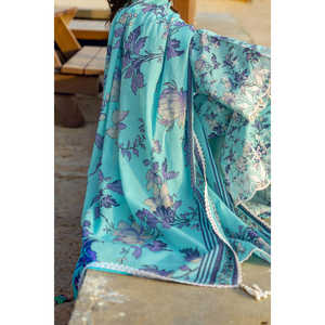 Traje de 3 Piezas para Mujer con Bordado Schiffli, Estampado y Encaje, con Dupatta CL-52495 - Product Image 4