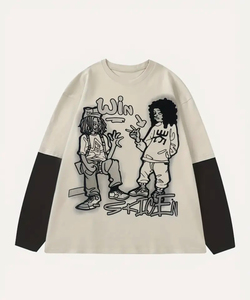 Sudadera con capucha de invierno para hombre con cuello redondo y estampado personalizado 100% algodón informal de manga larga ropa de calle sudaderas de tendencia Color personalizado - Product Image 1