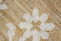 Neuer Maßgefertigter Moderner Blumen-Jute-Läufer, Hochwertige Geflochtene Teppiche für Heimdekoration, Schlafzimmer-Dekorationssets, Waschbar