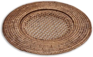 FBA Amazon – sous-verre en rotin brun foncé, napperon en rotin, napperon, plaques de chargeur pour décoration de Table par un artisan au Vietnam - Product Image 2