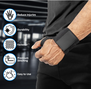 Meilleur prix – Bandes de maintien pour poignets First Fitness Industries en polyester et coton, haute qualité, extensibles, flexibles, pour une meilleure préhension et une protection des poignets – Fitness - Product Image 5