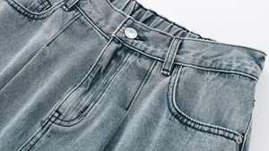 กางเกงยีนส์แฟชั่นผู้ชายสไตล์ลำลองสีน้ำเงินเดนิม ราคาขายส่งปี 2025 ราคาฤดูร้อน - Product Image 4