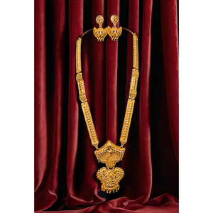 ชุดต่างหูสร้อยคอพร้อมสร้อยคอชุบทอง22K ชุดเครื่องประดับชุดสร้อยคอต่างหู - Product Image 1