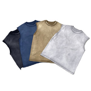 Sin mangas de punto transpirable Fitness Wear entrenamiento hombres gimnasio camiseta sin mangas logotipo personalizado algodón correr camiseta músculo Atlético camisas - Product Image 1