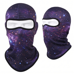 Pasamontañas de poliéster 100% personalizado con una abertura, para deportes al aire libre, ciclismo, esquí, con estampado digital, máscara facial completa, gorro para esquí - Product Image 4