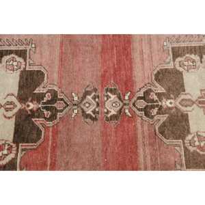 Vintage Rug, 0.3x6.2 ft <b>Runner</b> Rug, <b>Red</b> Brown Wool Rug - Product Image 5