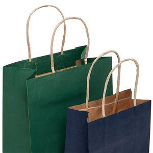 Classic Brown Kraft Paper Shopping Bags Tinted Color for Shopping Exhibitions Candles - Product Image 3