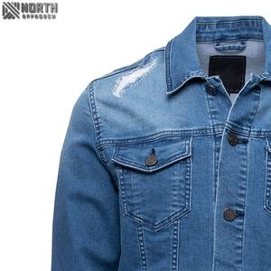 Oem 2025 <b>Black</b> Color Faded New Arrival Premium Quality Wholesale Street Wear In Bulk Custom <b>Denim</b> <b>Jackets</b> For <b>Men</b> - Product Image 6