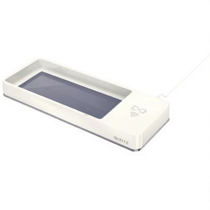 Leitz WOW Duo Colour Pen Tray Chargeur à Induction Qi Polystyrène Gris/Blanc 1 Compartiment 26.6 X 2.8 X 10.1 cm Incl. 1 stylo - Product Image 3