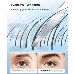 Pince à épiler biseautée en acier inoxydable pour l'épilation des sourcils, produit unique de qualité supérieure, service OEM 2026 - Product Image 3