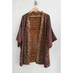 Bata Kimono Corta de Seda Transpirable para Mujer, Tallas Grandes, con Parches, Lencería Sexy, Ropa de Dormir Ligera - Product Image 1
