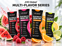 Mélange de boisson électrolytique en sachet individuel, marque privée OEM, poudre instantanée pour l'hydratation avec sodium, potassium et magnésium