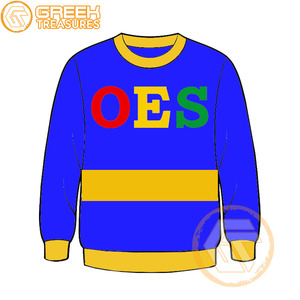 Orden personalizada de la estrella del Este Sudadera bordada de lana de algodón Suéter de alta calidad Ropa griega OES Sudaderas - Product Image 6