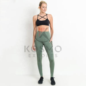 กางเกงเลกกิ้งเอวสูงสำหรับผู้หญิงเลกกิ้งออกกำลังกายเล่นกีฬาโยคะผ้าโพลีเอสเตอร์เนื้อนุ่มออกแบบได้ตามต้องการ - Product Image 6