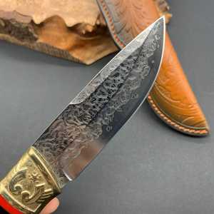 Couteau de camping portable OEM personnalisable en acier inoxydable à lame droite, manche en plastique, lame forgée haute dureté - Product Image 3