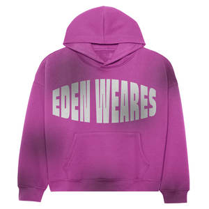 Sudadera con capucha de algodón de gran tamaño 100% para hombre, informal, de invierno, lavado ácido con estampado de soplo, bordado serigrafiado - Product Image 3