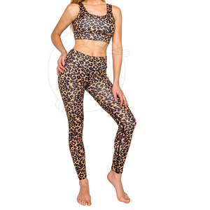2 uds., ropa de gimnasio transpirable ecológica, conjuntos de Yoga de alta elasticidad sin costuras con función de pulgar, opciones de talla grande, patrón impreso - Product Image 1