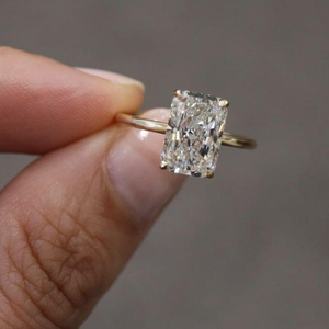 Radiant Cut IGI Certified CVD HPHT Lab Grown Created Diamond 14k <b>18k</b> Solid <b>Gold</b> Eternity Wedding Band <b>Ring</b> for Women <b>Man</b> - Product Image 1