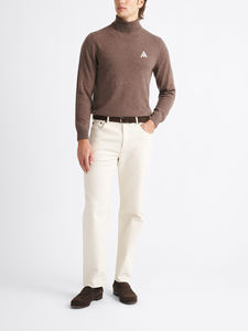 Pull en coton 100% pour homme, logo personnalisé OEM, fin, pour l'hiver, avec logo sur le devant, coupe régulière, surdimensionné - Product Image 2