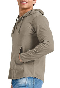 เสื้อฮู้ดกันลมมีฮู้ดของผู้ชายเสื้อสเวตเชิ้ตแขนยาวแบบสวมหัวมีฮู้ดสำหรับฤดูหนาวโลโก้ออกแบบได้ตามต้องการ - Product Image 3