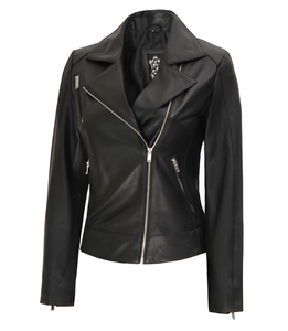 Veste de moto pour femme en cuir véritable respirant brodée, longueur standard, vente chaude à faible MOQ, prix bas - Product Image 5