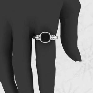 Haute qualité 925 argent Sterling plaqué or 8x8mm coussin CZ Semi montage blanc lunette réglage anneau bon composant de bijoux fins - Product Image 6