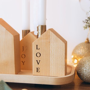 เชิงเทียนไม้หกคอลัมน์เหมาะสำหรับตกแต่งบ้านโต๊ะกลางและโคมไฟเทศกาลทำด้วยมือจากอินเดีย - Product Image 4