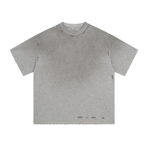 T-shirt ample vintage léger délavé pour homme, coupe carrée, 100 % coton, délavé à l'acide, collection 2026 - Product Image 3