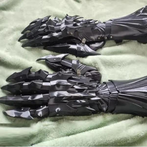 Paire de gants gantelet gothiques Meilleur cadeau d'Halloween pour costume fantaisie en métal fabriqué - Product Image 3