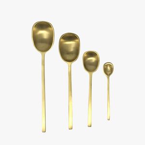 Cucharas de Té de Latón con Diseño de Flores Hechas a Mano, con Mango Largo, Chapadas en Oro, para el Hogar, Restaurantes, Bodas, Vajilla, Aptas para Lavavajillas - Product Image 6