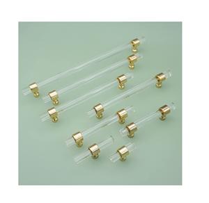 <b>T</b> <b>Bar</b> Acrylic Brass <b>Handle</b> Home <b>Kitchen</b> Furniture Hardware Pulls Adjustable Brass Base Clear Acrylic Cabinet Pulls and <b>Handles</b> - Product Image 2