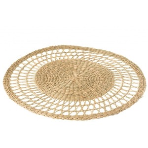 Elegant Bohemian-Style Handwoven Natural Seagrass <b>Placemats</b> Charger Plate Sustainable Bamboo Rattan Rustic Home Decor Dinning - Product Image 1