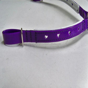 Nuevo estilo en forma de V, banda para cejas de caballo de nailon púrpura neón con forro de EVA blanco súper suave y anillo de acero inoxidable en el centro - Product Image 6